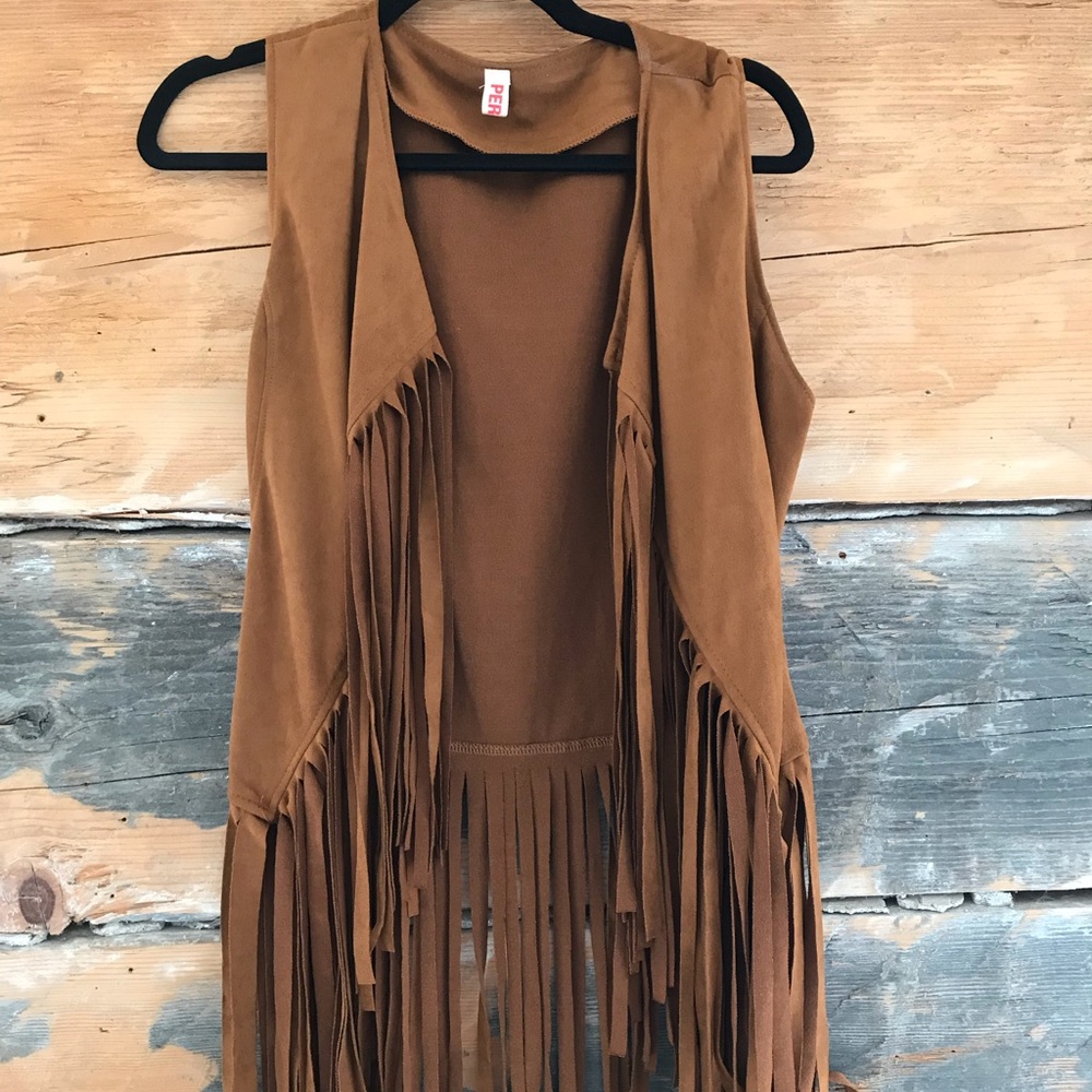 Suede Fringe Vest